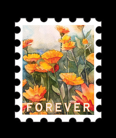 12 Floral Stamp-Style Stickers | Vintage Floral Mail Stickers | 4x6 Sticker Sheet Set