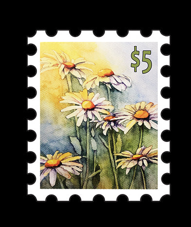 12 Floral Stamp-Style Stickers | Vintage Floral Mail Stickers | 4x6 Sticker Sheet Set