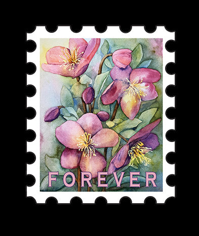 12 Floral Stamp-Style Stickers | Vintage Floral Mail Stickers | 4x6 Sticker Sheet Set